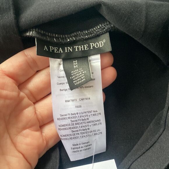 Maternity Leggings Black Size Medium full length belly panel - Picture 8 of 10